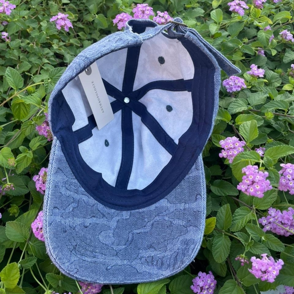 NWT Anthropologie Blue Camo Baseball Cap - Picture 3 of 8
